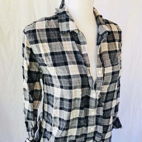 J. Crew Tops - J Crew Plaid Flannel Tunic